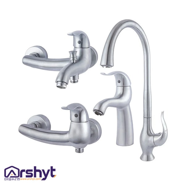 شیرآلات راسان مدل اکتاو کروم مات