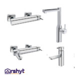 ست شیر آلات شودر مدل یونیک کروم