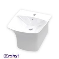 روشویی نیم پایه چینی کرد مدل آرتا