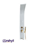 پنل دوش گلوسی (glossy) سفید طلایی